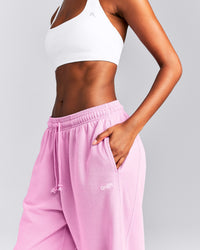 Cotton Vintage Lounge Wide Leg Sweatpants | Rose Pink
