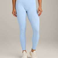 EnhanceLift™ Seamless Leggings with Gray Logo | Powdered Blue
