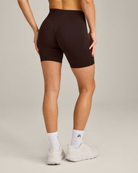 EnhanceLift™ Seamless Shorts with Gray Logo | 70% Cocoa