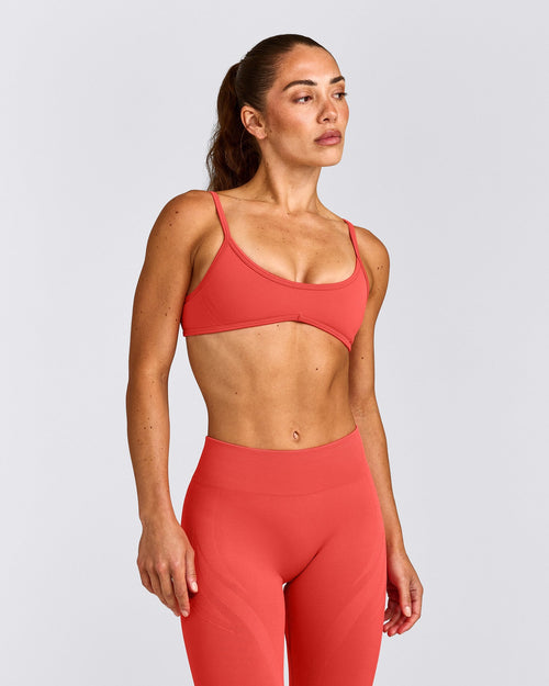 EnhanceLift™ Seamless Minimal Bralette | Dark Charged Coral