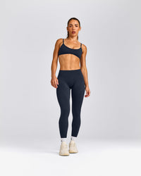 EnhanceLift™ Seamless Minimal Bralette with Gray Logo | True Blue