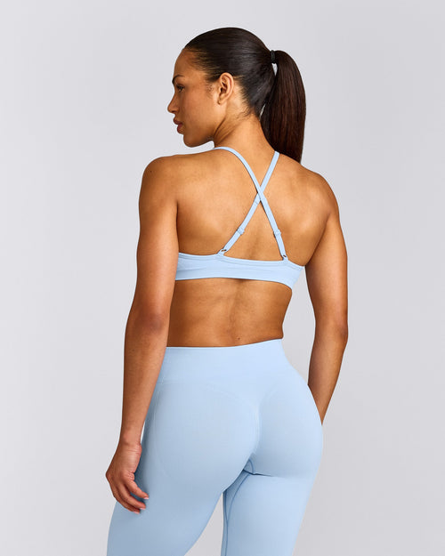 EnhanceLift™ Seamless Strappy Sports Bra | Powdered Blue