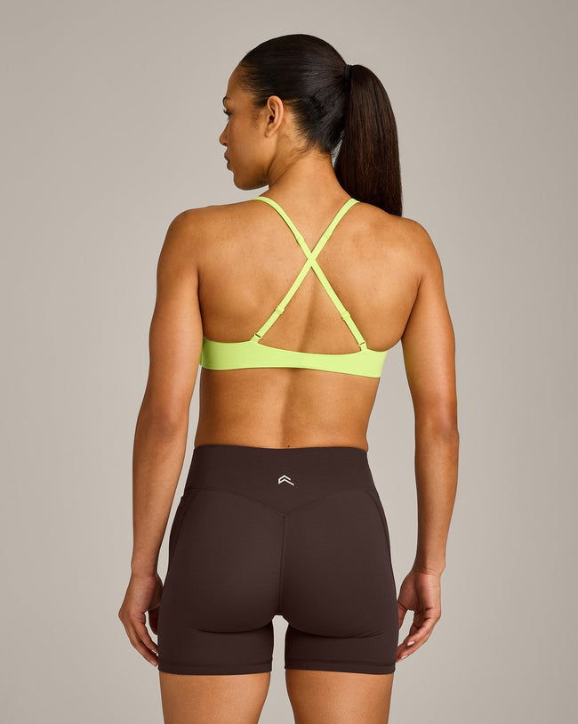 UnifiedMove™ Cross Back Sports Bra with Reflective Logo | Citrus Green