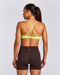 UnifiedMove™ Cross Back Sports Bra with Reflective Logo | Citrus Green