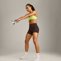 UnifiedMove™ Cross Back Sports Bra with Reflective Logo | Citrus Green
