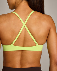 UnifiedMove™ Cross Back Sports Bra with Reflective Logo | Citrus Green