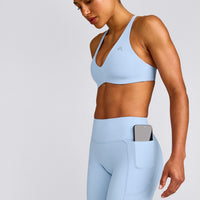 UnifiedMove™ Pocket Leggings with Bonding with Reflective Logo | Powdered Blue