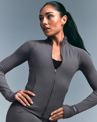 SoftMotion™ Jacket with Gray Logo | Ash Gray