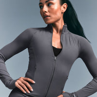 SoftMotion™ Jacket with Gray Logo | Ash Gray
