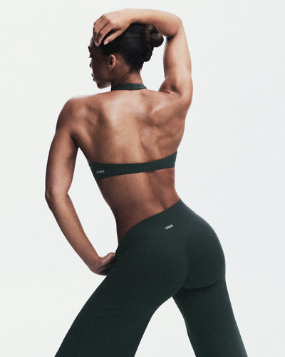 SoftMotion™ Straight Leg Pants with Gray Logo | Emerald Noir