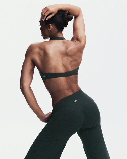 SoftMotion™ Straight Leg Pants with Gray Logo | Emerald Noir