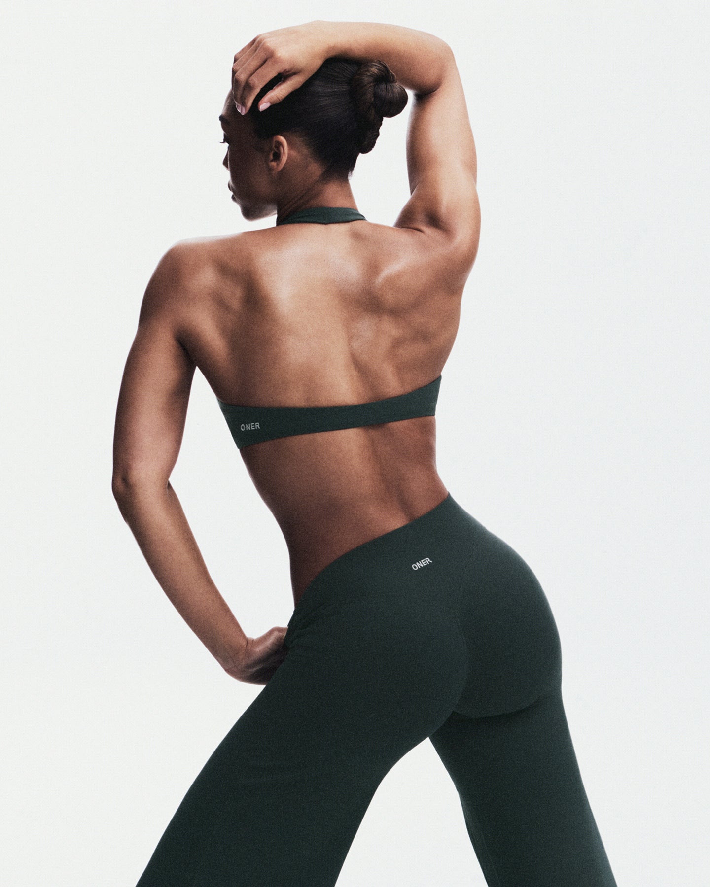 SoftMotion™ Straight Leg Pants with Gray Logo | Emerald Noir