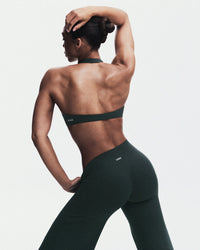 SoftMotion™ Straight Leg Pants with Gray Logo | Emerald Noir