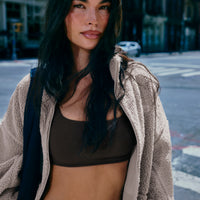 SoftMotion™ Soft Square Neck Sports Bra | 70% Cocoa