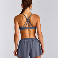 EasyLift™ Strappy Sports Bra | Dark Granite Blue