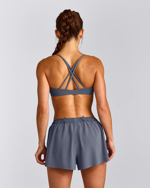 EasyLift™ Strappy Sports Bra | Dark Granite Blue