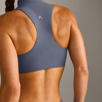 EasyLift™ Zip High Neck Sports Bra New Branding | Dark Granite Blue