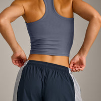 Oversized Contrast Piped Woven Straight Leg Track Bottoms | True Blue