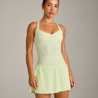 UnifiedMove™ T Back Mid Tank Top with Built in Bra Shelf New Branding | Meadow Mist Green