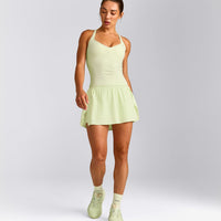 UnifiedMove™ T Back Mid Tank Top with Built in Bra Shelf New Branding | Meadow Mist Green