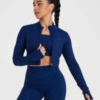 Timeless Crop Jacket | Midnight