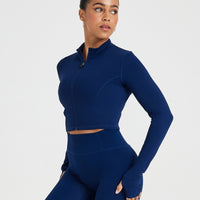 Timeless Crop Jacket | Midnight