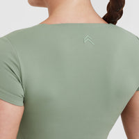 Timeless Crop Short Sleeve Tee | Sage