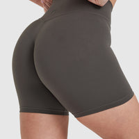 Timeless High Waisted Shorts 6" | Deep Taupe