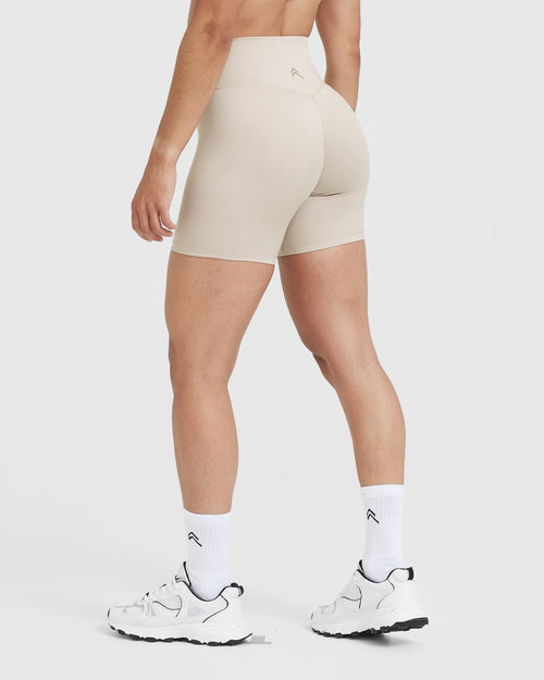 Timeless High Waisted Shorts 6" | Sand