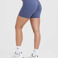 Timeless High Waisted Shorts 6" | Slate Blue