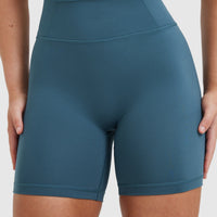 Timeless High Waisted Shorts 6" | Lake Blue