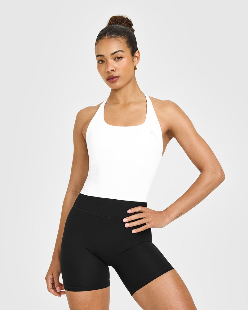 Timeless Square Neck Mid Tank Top in White | Oner Active US