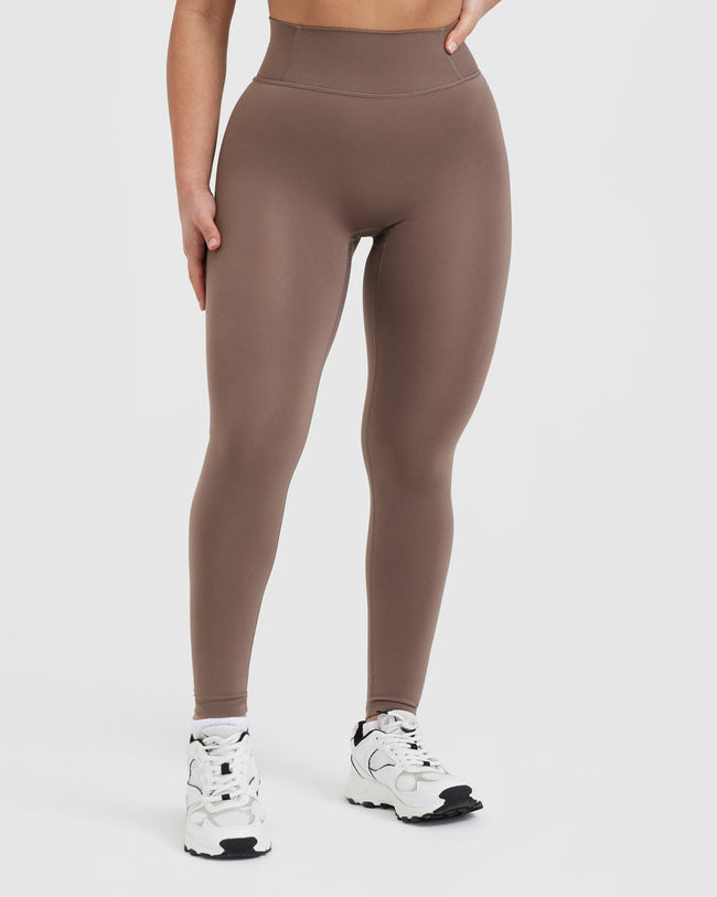 Timeless High Waisted Leggings | Cool Brown