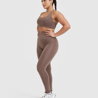 Timeless High Waisted Leggings | Cool Brown
