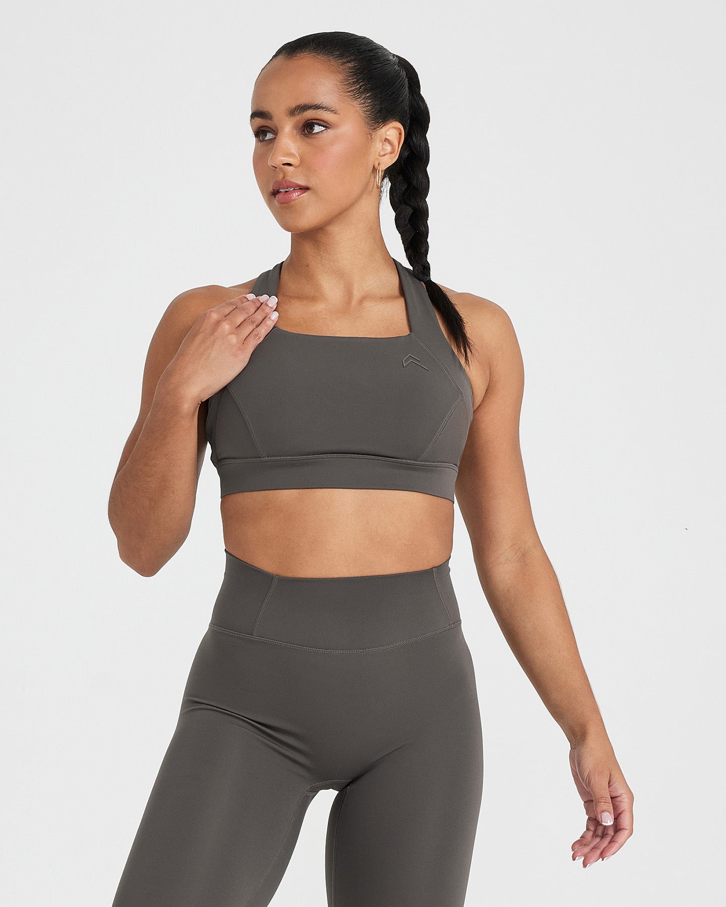 Wide Strap Sports Bra - Deep Taupe - Women's | Oner Active US