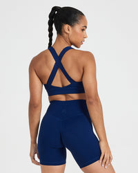 Timeless Wide Strap Sports Bra | Midnight