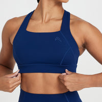 Timeless Wide Strap Sports Bra | Midnight