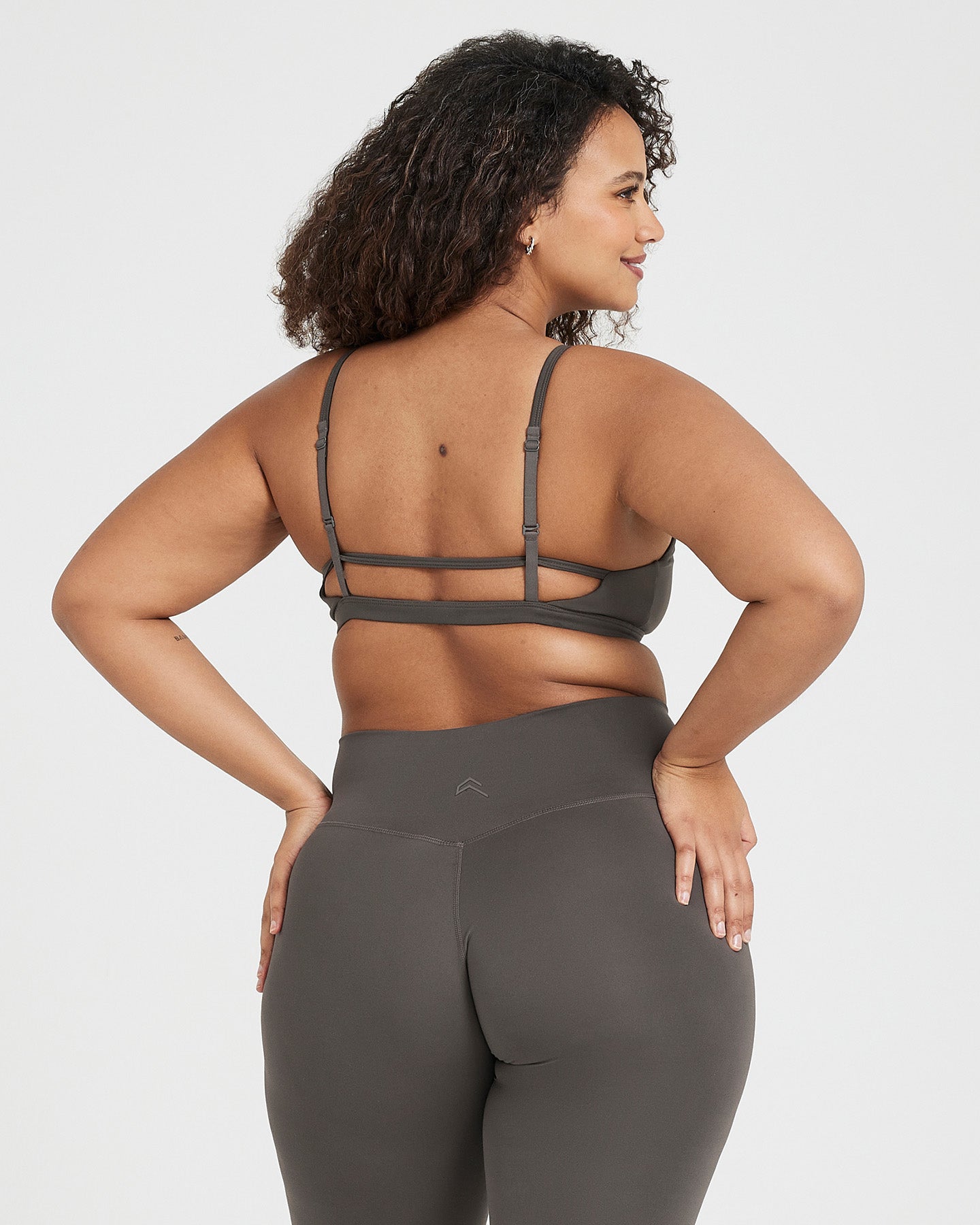 Women's Strappy Bralette in Deep Taupe