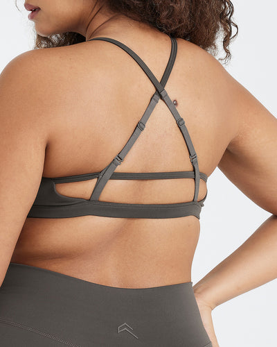 Women's Strappy Bralette in Deep Taupe