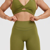 UnifiedMove™ High Waisted Leggings | Olive Green