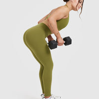 UnifiedMove™ High Waisted Leggings | Olive Green