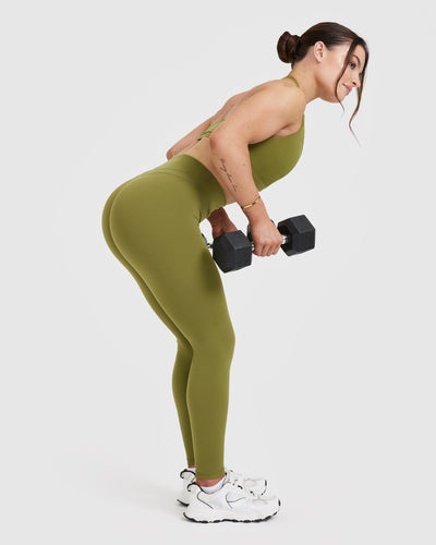UnifiedMove™ High Waisted Leggings | Olive Green