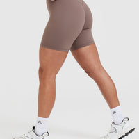 UnifiedMove™ High Waisted Shorts 6" | Cool Brown