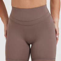 UnifiedMove™ High Waisted Shorts 6" | Cool Brown