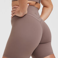 UnifiedMove™ High Waisted Shorts 6" | Cool Brown