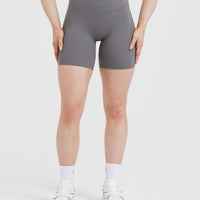UnifiedMove™ High Waisted Shorts 6" | Ash Gray