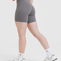 UnifiedMove™ High Waisted Shorts 6" | Ash Gray