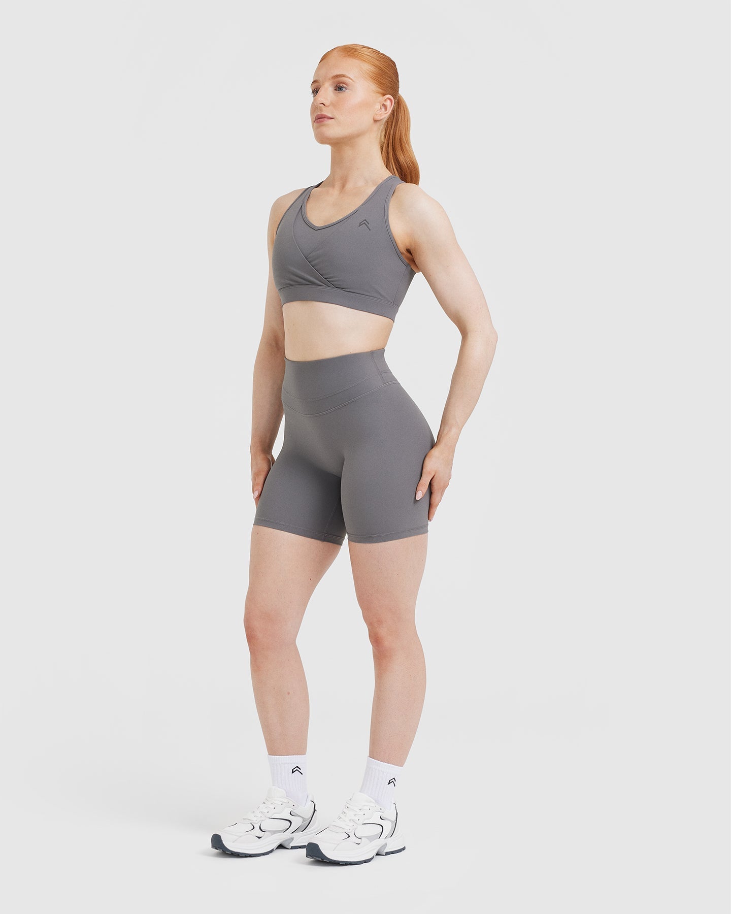 UnifiedMove™ High Waisted Shorts 6" | Ash Gray