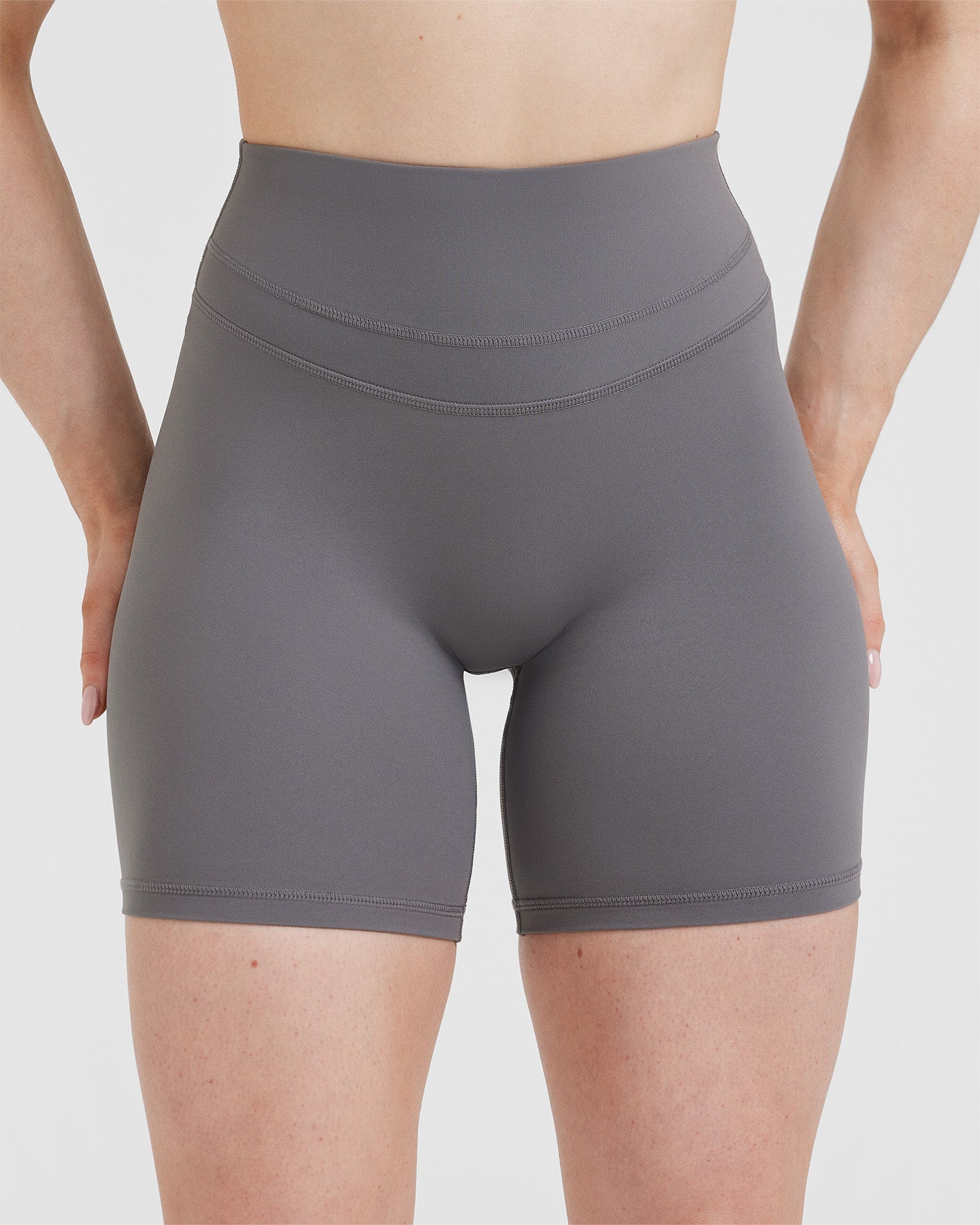 UnifiedMove™ High Waisted Shorts 6" | Ash Gray