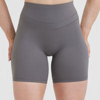 UnifiedMove™ High Waisted Shorts 6" | Ash Gray